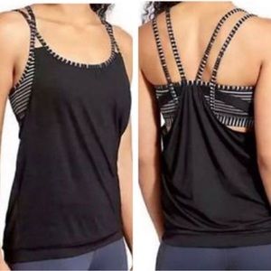 Athleta Invigorate Striped Tank Size Small